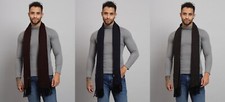5 PC LOT Mens CASHMERE Made In India Wool Warm Check Plaid Abstarct Long Scarf