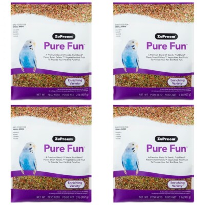 ZuPreem Pure Fun Bird Food 2lb Premium Fruit Blend for Parrots and Conures