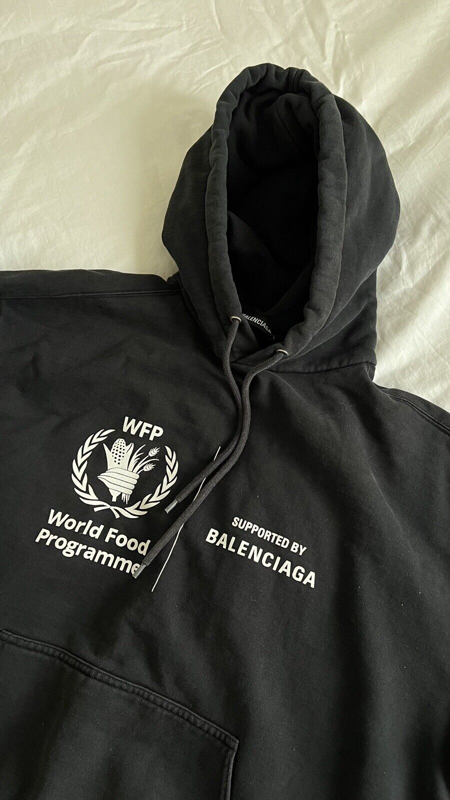 Balenciaga World Food Programme Black Hoodie Size Meidum 100% Authentic  eBay