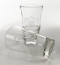 2 x Jim Beam Bourbon Whiskey Longdrinkglas Relief Mixgl&auml;ser Cocktail Bar 0758