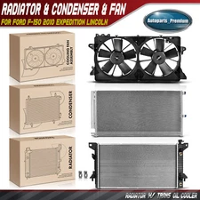 Radiator & AC Condenser & Cooling Fan Kit for Ford F-150 2010	Expedition Lincoln