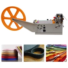 Hot and Cold Strip Cutter Automatic Webbing Tape Textile Ribbon Cutting Machine