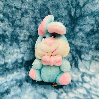 Vtg Blue Commonwealth Bow Tie Bunny Rabbit Stuffed Plush Pink Bow Tie READ 1985