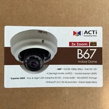 Acti B67 Indoor Dome new in box