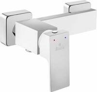 Duscharmatur Mischbatterie Bad Dusche Wasserhahn Einhandmischer Chrom/Weiß