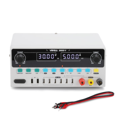 YIHUA 3005D-V DC Power Supply 0-30V 0-5A Adjustable Digital Lab Bench Supply