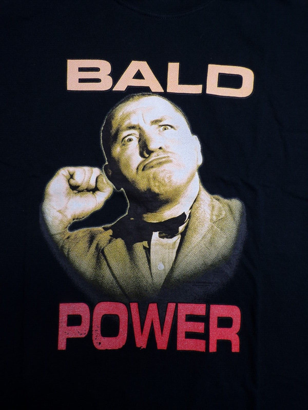 VTG Three Stooges Curly "Bald Power" Shirt XL