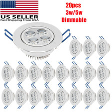 10/20pc 3W Downlight Dimmable LED Recessed Ceiling Panel Light Lamp Spotlight
