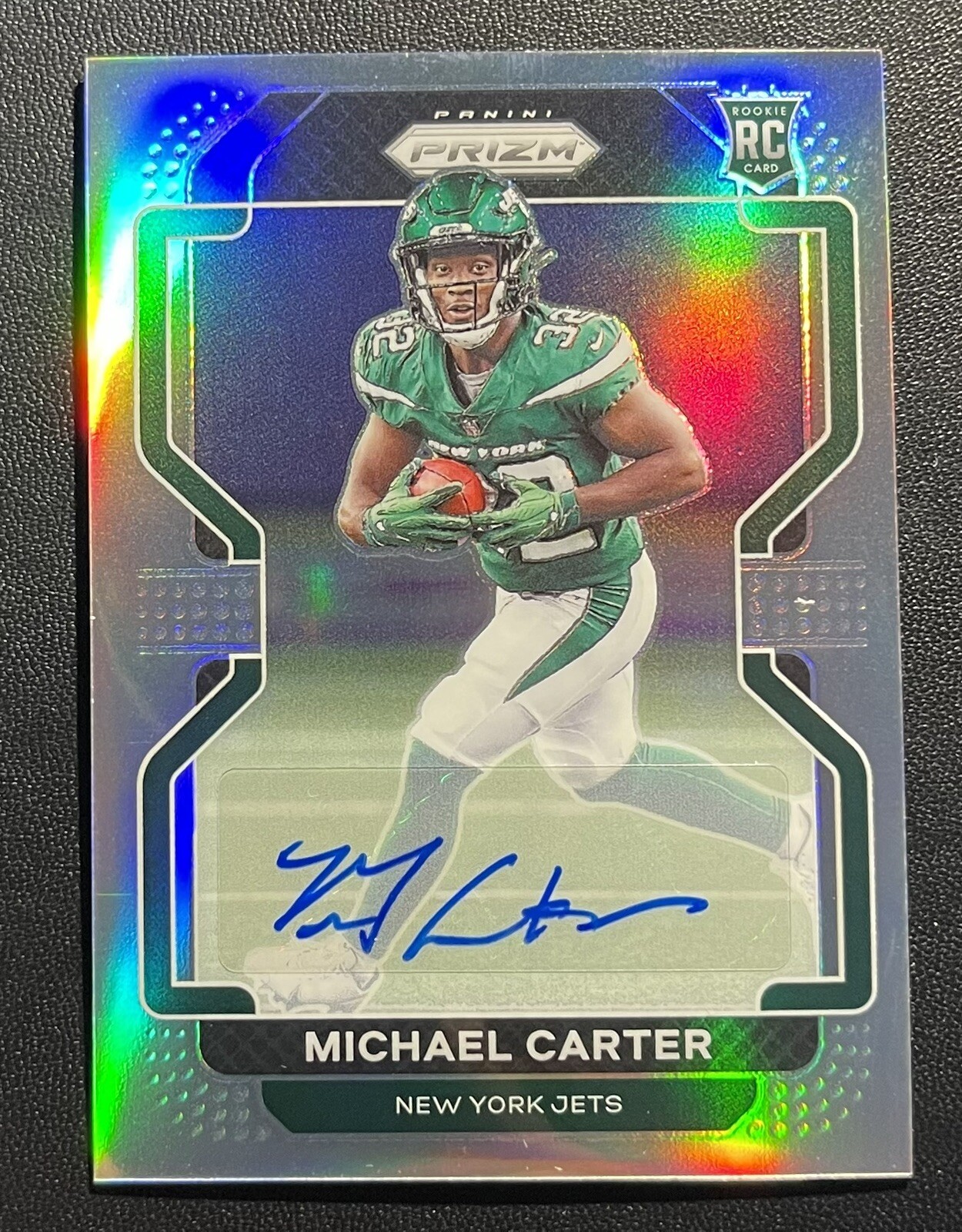 2021 Panini Prizm Rookie Silver Prizm Michael Carter #365 Rookie Auto RC