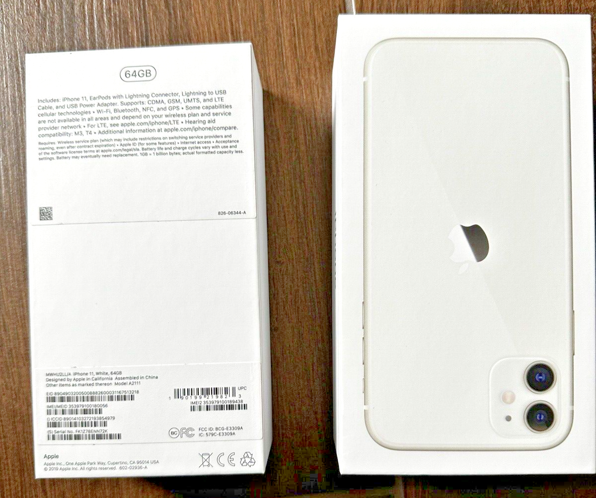 Apple 64 GB iPhone 11 Box Only - White | eBay
