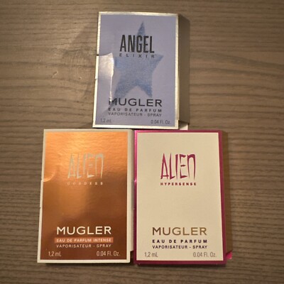 Lot Of 3 MUGLER Alien Goddess Hypersense Angel Elixir EDP Perfume ...