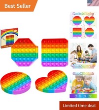 4 Pack Fidget Toys,Pop Fidgets Pack Party Favors for Kids  Adults,Push Senso...