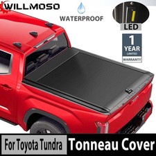 5.5ft Truck Bed Tonneau Cover Retractable For 2010-2025 Toyota Tundra Aluminum