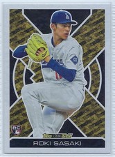 2025 TOPPS ROKI SASAKI RC #BG-24 BLACK GOLD INSERT DODGERS ROOKIE PHENOM