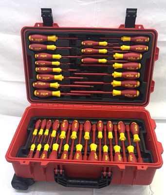 WIHA 51 Piece Master Electrician s Insulated Tool Set in Rolling Hard Case