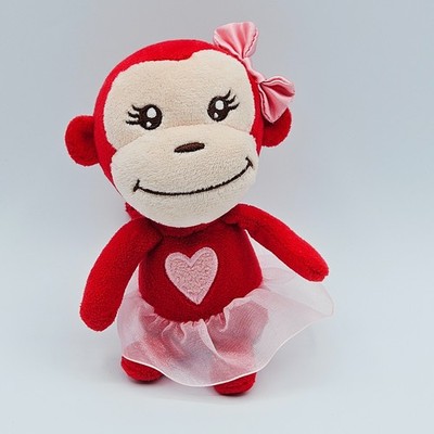 Hallmark Valentine s Day Mini Red Monkey Plush with Pink Heart Bow Tutu