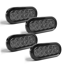 6" Oval LED Trailer Lights, Red 4 Pack, 12V  6-inch oval, 4 red, smoked lens...