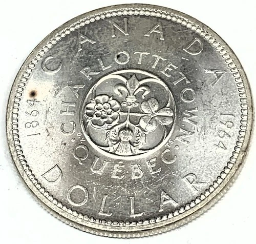 # C3192   CANADA  COIN,   ONE DOLLAR    1964  UNC.