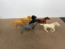Vintage Tim Mee Timmee Plastic Horses Lot of 6