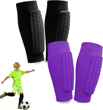 2 Pairs Soccer Shin Guards Kids with Honeycomb Pads | Shin Guards Soccer with Ho