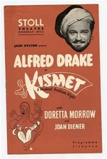  KISMET Program 1955 Alfred Drake Doretta Morrow Stoll Theatre London 