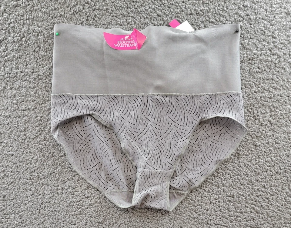 Braguita para mujer Maidenform Tame Your Tummy control firme M encaje oscilante plateado ~ Foto 2 de 4
