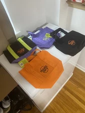 NEW TRADER JOE'S HALLOWEEN MINI CANVAS TOTE BAG - SET Of 4  