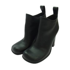 BOTTEGAVENETA Bottega Veneta Leather Heel Short BOOTS Black Style 36 Used LIFE-0