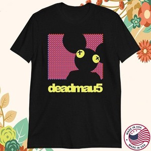 T-shirt Deadmau5 Col Coupé Noir - Logo électronique - Taille XL - Occasion