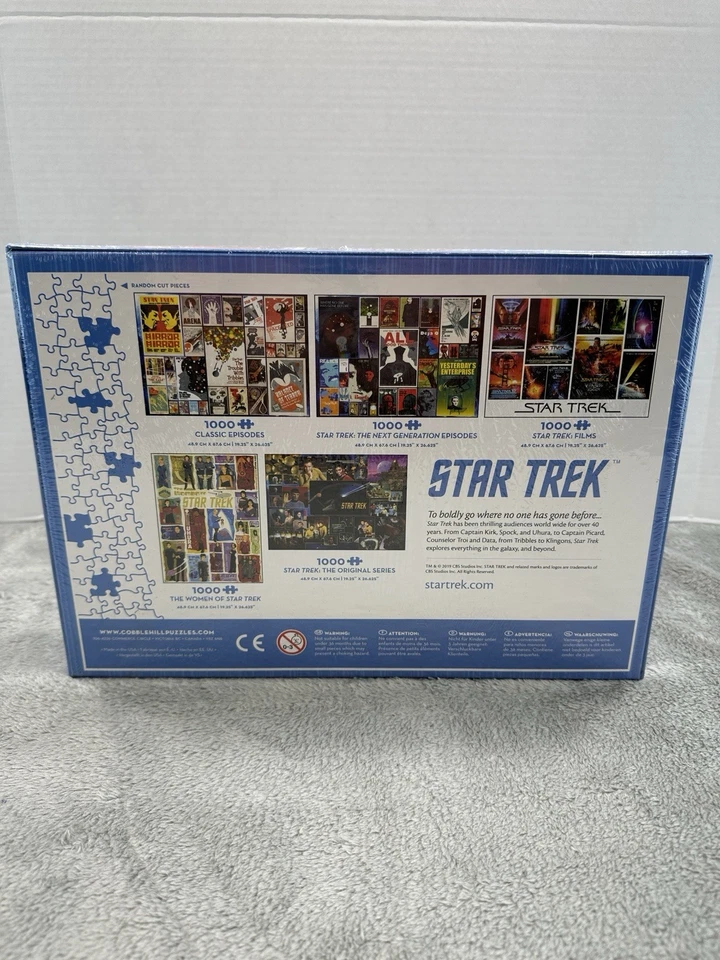 Rompecabezas de 1000 piezas Cobble Hill 2019 Star Trek Films con póster - sellado Foto 2 de 4