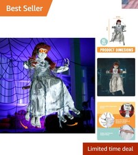 Creepy Sound-Activated Doll for Haunting Halloween Decorations - 15.75" x 31.5"