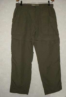 Cabela's Outdoors Pants Convertible Men Size 14 Regular Olive Khaki Hiking