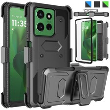 For Motorola Moto G Power 5G 2025 Case with Screen protector Clip Holster Cover