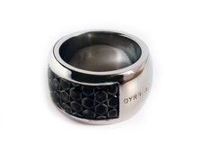 DYRBERG KERN Cujam SS Black Ring Hexagon Pano...
