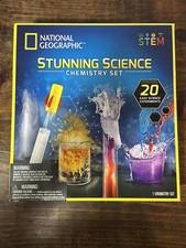 National Geographic STUNNING SCIENCE Chemistry Set 20 Easy Science Exp. NIB