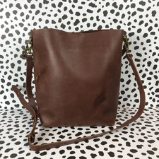 MADEWELL DEF 100% Leather Transport Bucket Bag Soft Mahogany NM952