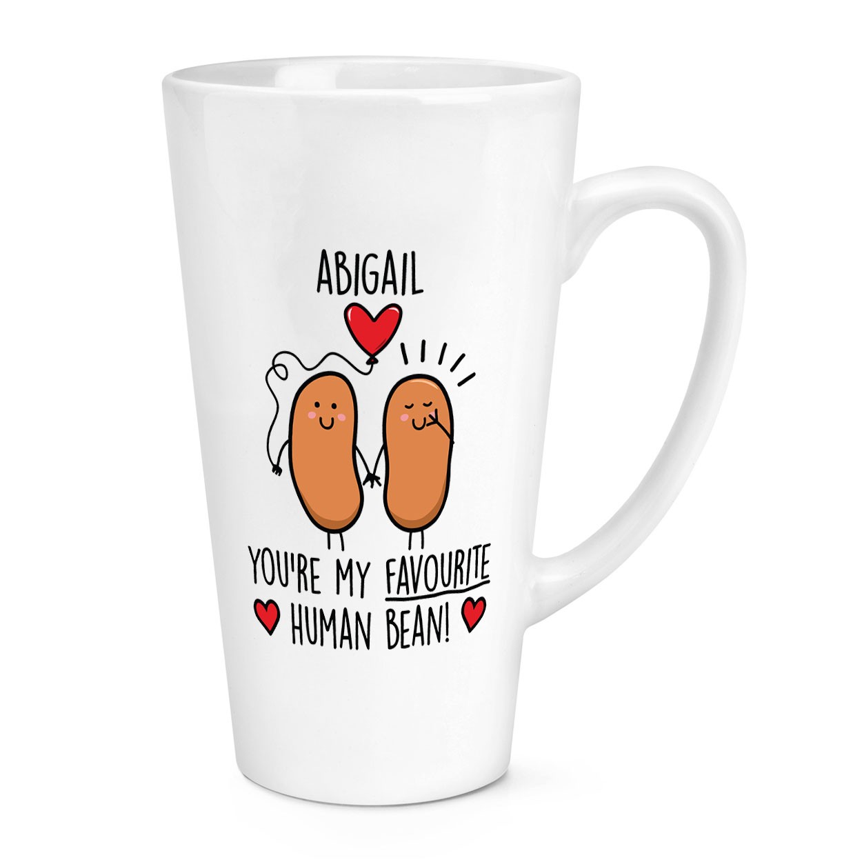 Personalised You're My Favourite Human Bean 17oz Large Latte Mug Cup Birthday