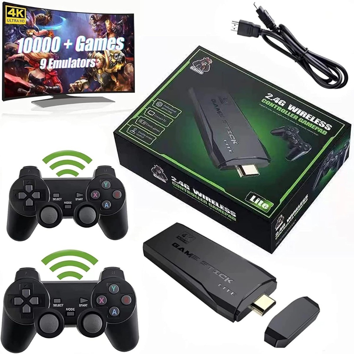 Console Videogiochi Retrò 10.000 Giochi | 2 Controller Wireless | Regalo Top