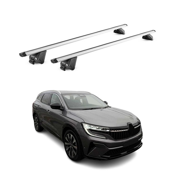 DachträGer GrundtäGer FüR Renault Espace 2023-2026 100Kg Alu Silber 2Tlg ABE-image