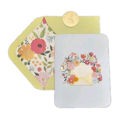 Papyrus Happy Birthday Greeting Card. Embellished Mini Envelope 