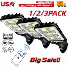 3PCS Outdoor Solar Wall Light LED Motion Sensor Bright Flood Street Lamp 3 Modes