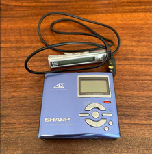 SHARP MD-DR7-A Blue MiniDisc Player Recorder   For Parts / Junk   Untested / Not