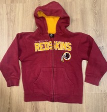 Vintage Washington Redskins NFL Full Zip Hoodie Sweatshirt Kids Size 5/6