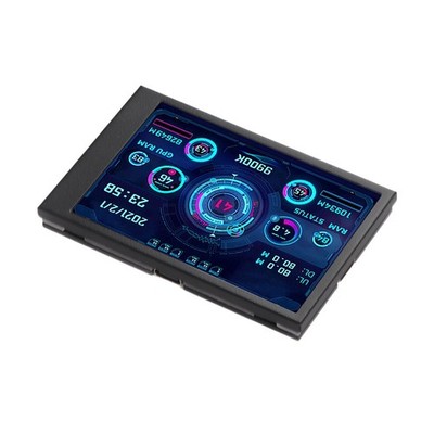 (Black)3.5in IPS USB Mini Screen  PC CPU RAM Data Temperature Monitor WT