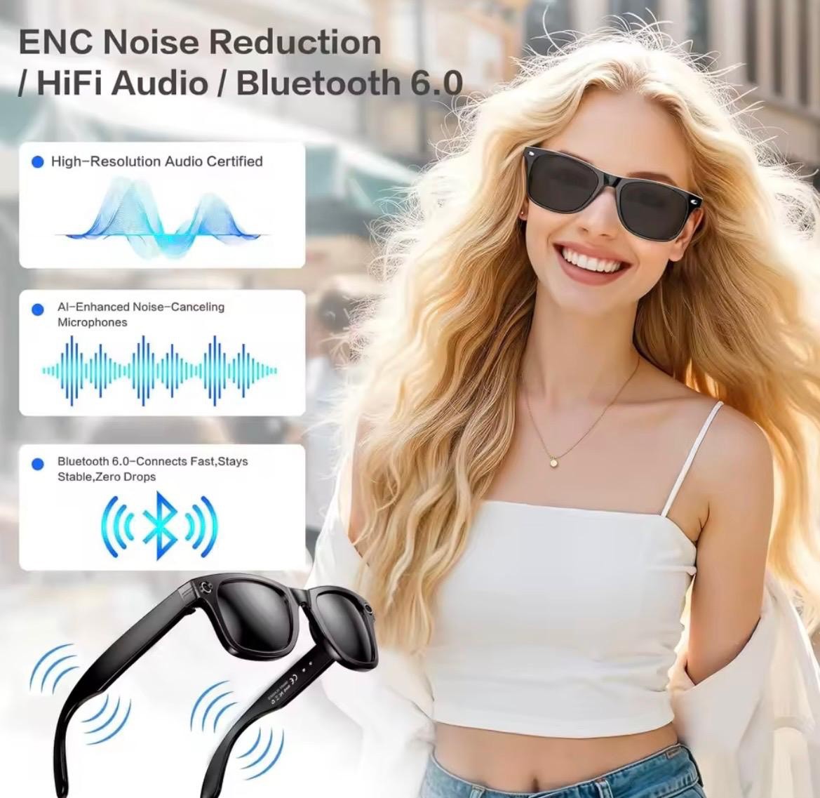 Meta google glasses Matte Black Black Lense AI Glasses camera glasses