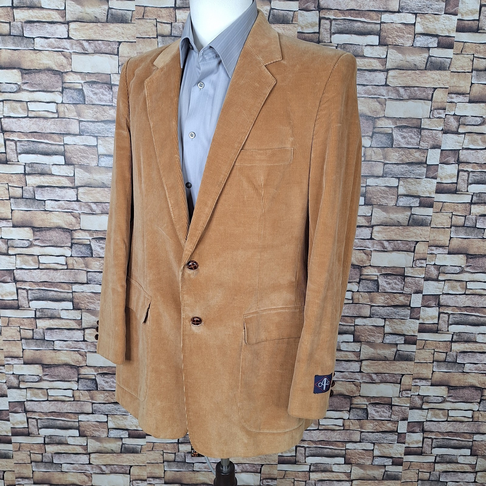 Alpha Richard Mens 42L Brown Corduroy Sport Coat Jacket NWT