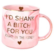 Valentines Galentines Day Gifts for Her - 12oz Funny Coffee Mug for Best Pink