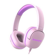 Kids Headphones for School, 3.5mm Jack Wired Headphones for Kids with Safe Pink