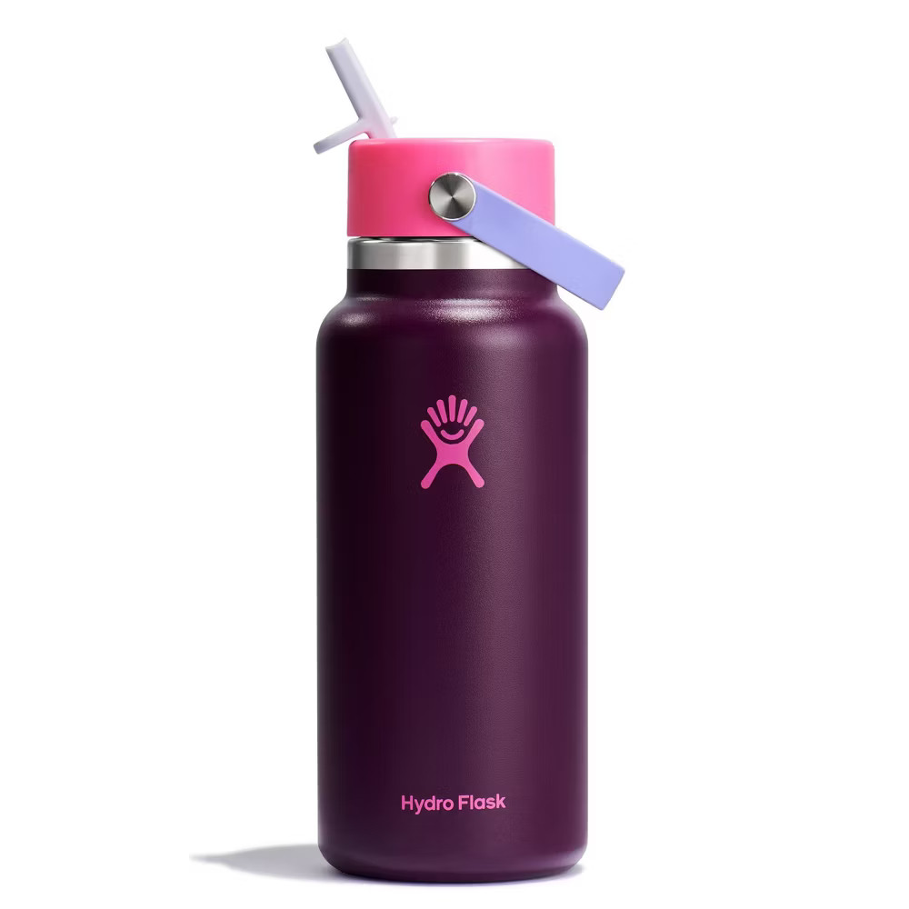 Hydro Flask 32oz Wide Mouth Flex Straw Water Bottle Sugar Pl