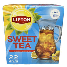 Lipton Sweet Tea 22 Family Size Tea Bags 3.2 oz